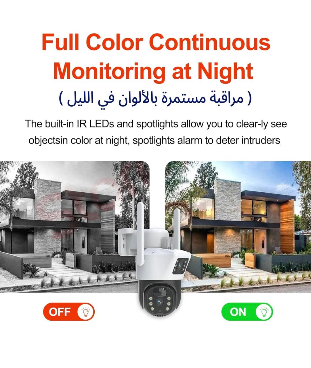 StormView full-color continuous monitoring at night